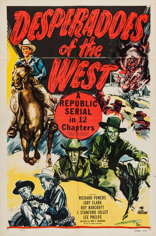 1000 piece jigsaw puzzle for the movie poster: Desperadoes of the West (1950)