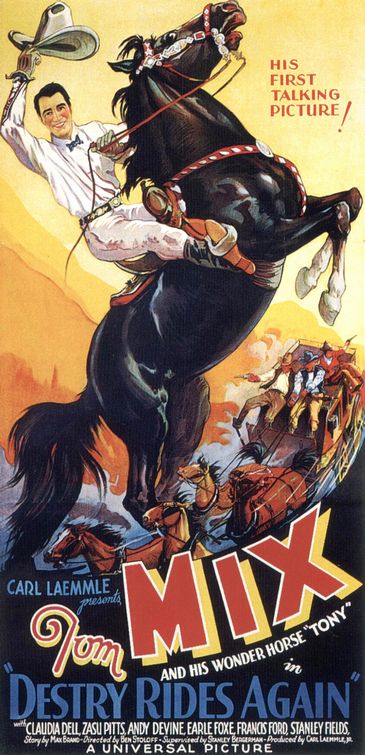 the movie poster: Destry Rides Again (1932) ver2