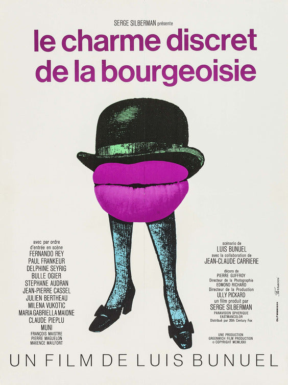 the movie poster: The Discreet Charm of the Bourgeoisie (1972)