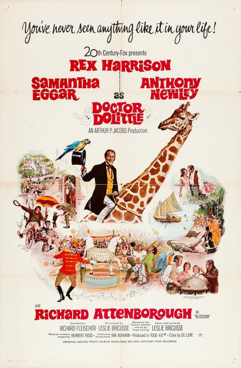 1000 piece jigsaw puzzle for the movie poster: Doctor Dolittle (1967) ver2