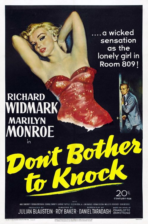 the movie poster: Don't Bother to Knock (1952)