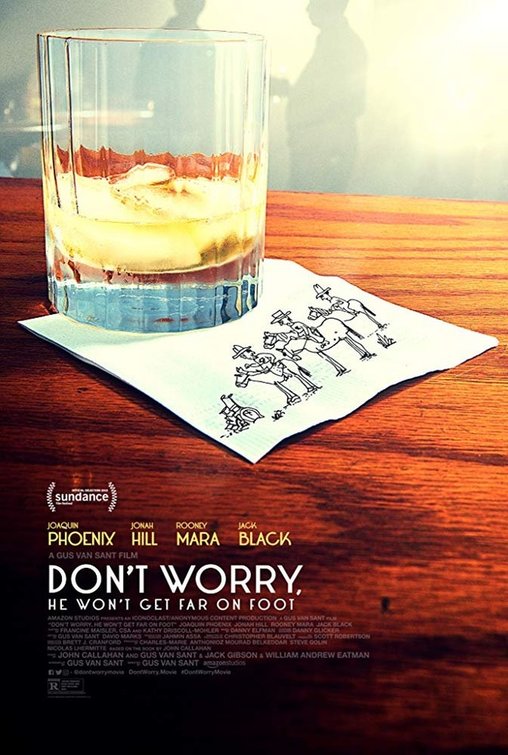 1000 piece jigsaw puzzle for the movie poster: Don't Worry, He Won't Get Far on Foot (2018) ver5