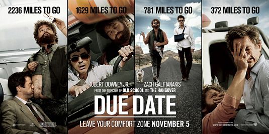 1000 piece jigsaw puzzle for the movie poster: Due Date (2010) ver6