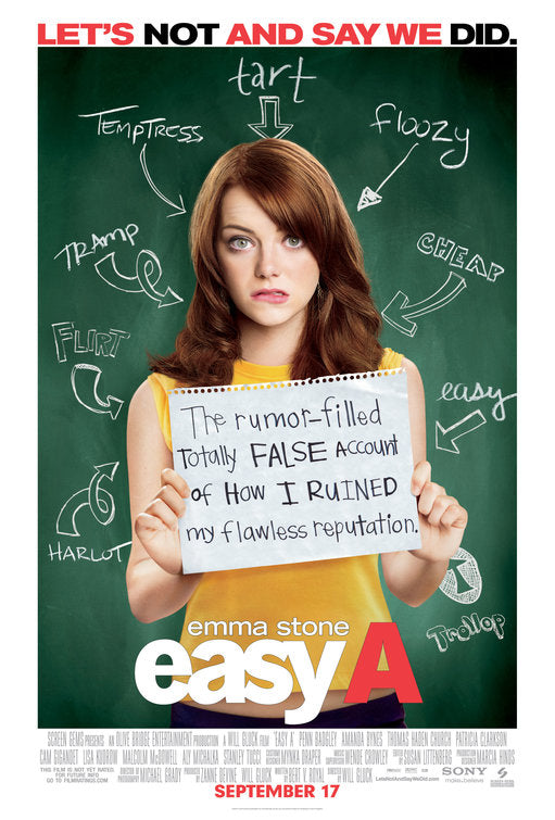 1000 piece jigsaw puzzle for the movie poster: Easy A (2010)