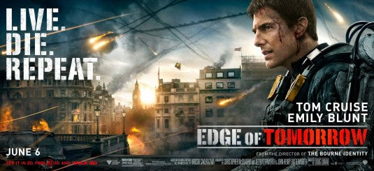 1000 piece jigsaw puzzle for the movie poster: Edge of Tomorrow (2014) ver7