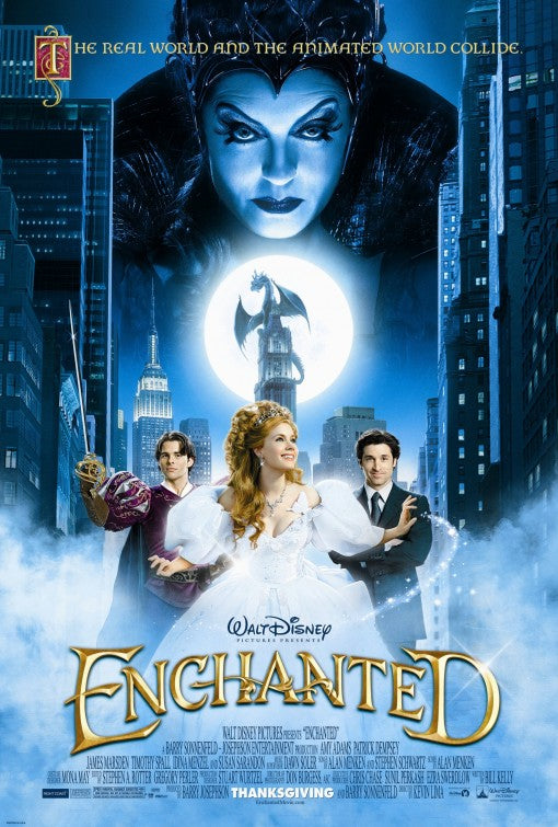 1000 piece jigsaw puzzle for the movie poster: Enchanted (2007)