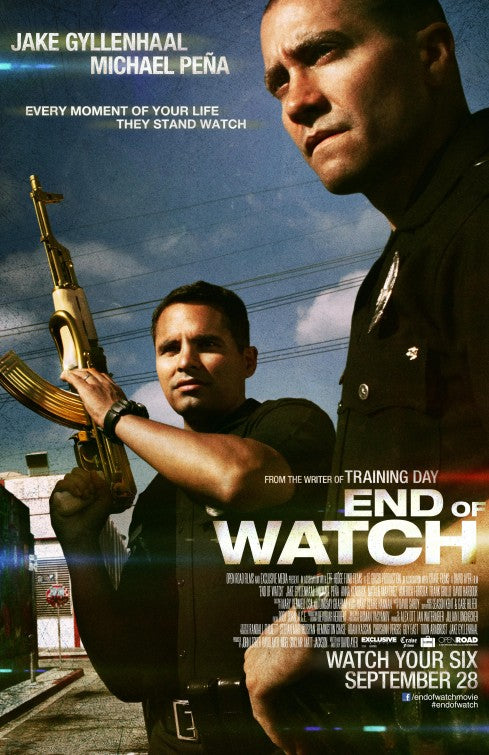 1000 piece jigsaw puzzle for the movie poster: End of Watch (2012)