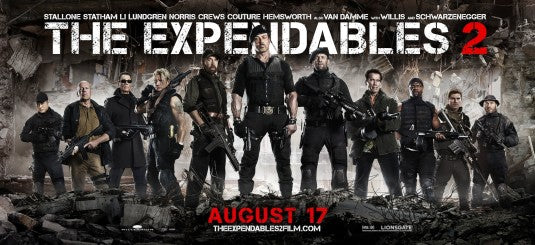 1000 piece jigsaw puzzle for the movie poster: The Expendables 2 (2012) ver16