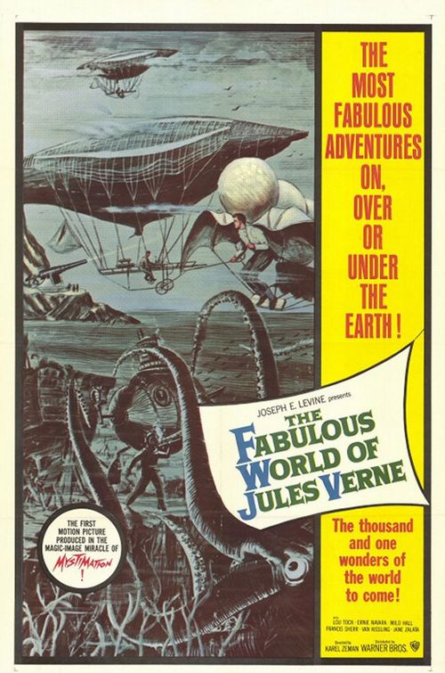 the movie poster: The Fabulous World of Jules Verne (1961)