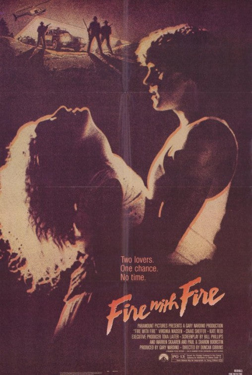 1000 piece jigsaw puzzle for the movie poster: Fire with Fire (1986)