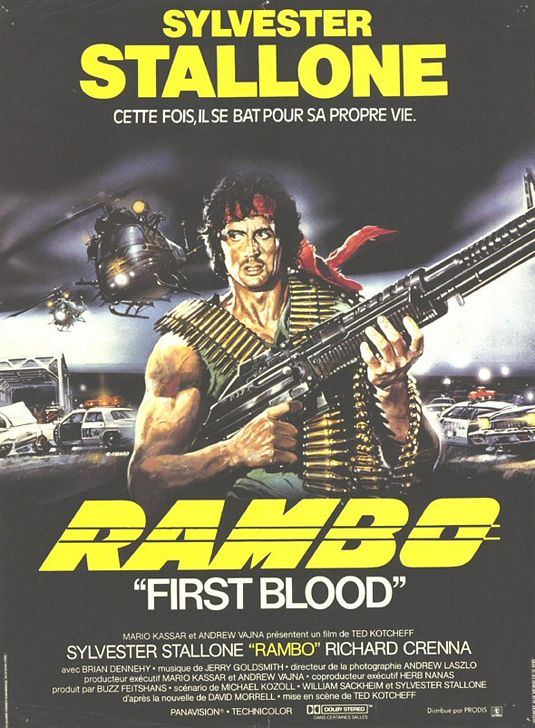 the movie poster: First Blood (1982) ver2