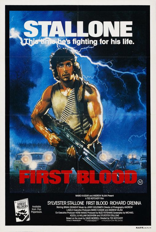 the movie poster: First Blood (1982) ver3
