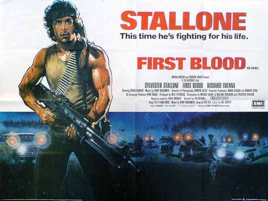 the movie poster: First Blood (1982) ver4