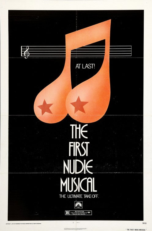 1000 piece jigsaw puzzle for the movie poster: The First Nudie Musical (1976)