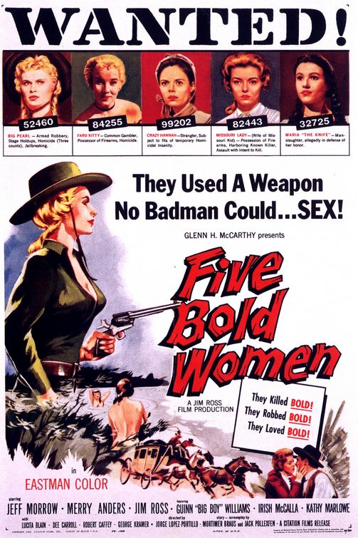the movie poster: Five Bold Women (1960)