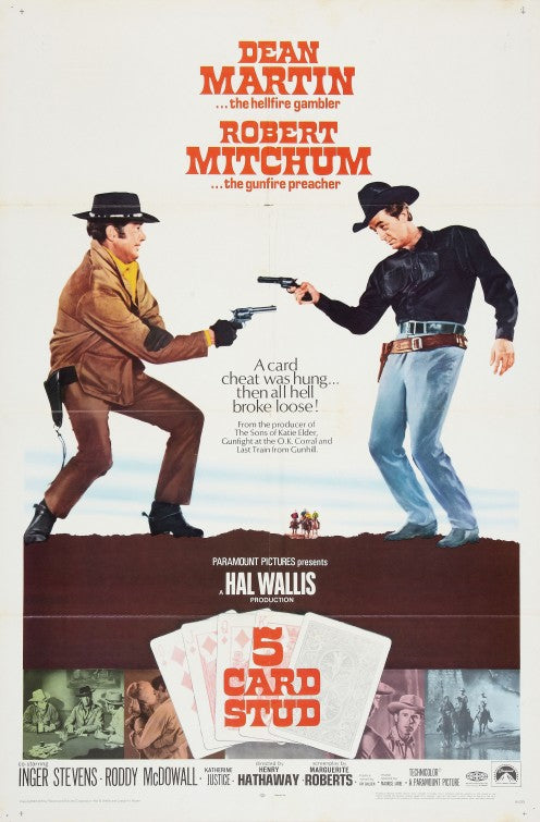 1000 piece jigsaw puzzle for the movie poster: 5 Card Stud (1968)
