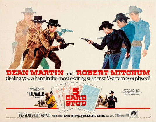 1000 piece jigsaw puzzle for the movie poster: 5 Card Stud (1968) ver2