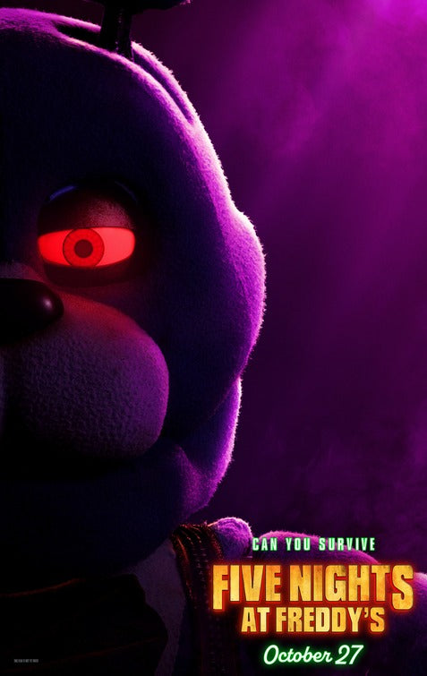 1000 piece jigsaw puzzle for the movie poster: Five Nights at Freddy's (2023) ver2