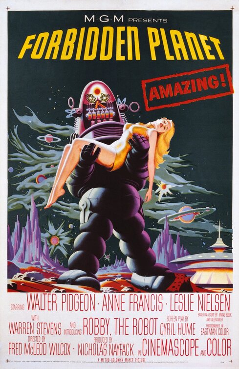the movie poster: Forbidden Planet (1956) ver1