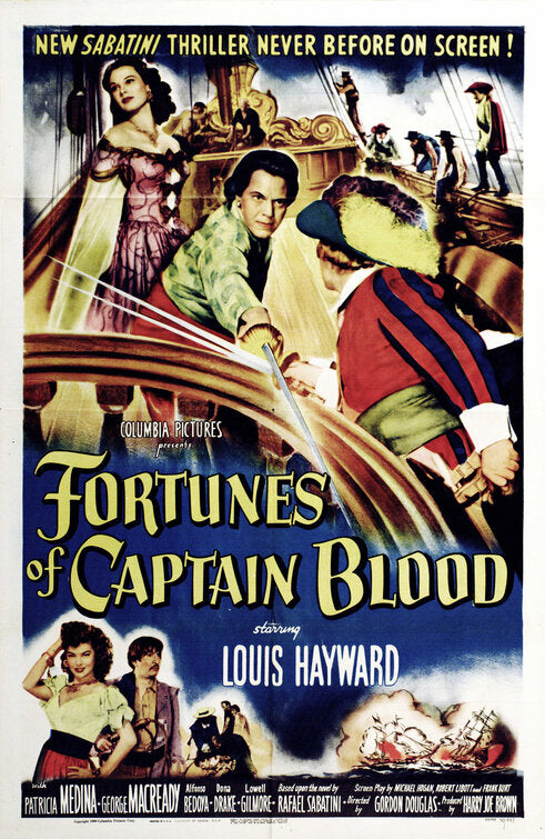 1000 piece jigsaw puzzle for the movie poster: Fortunes of Captain Blood (1950)