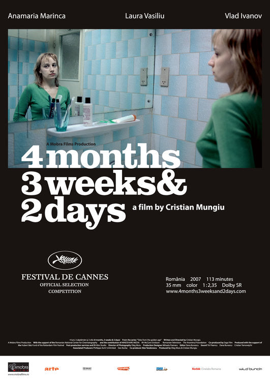 the movie poster: 4 Months, 3 Weeks and 2 Days (2007)