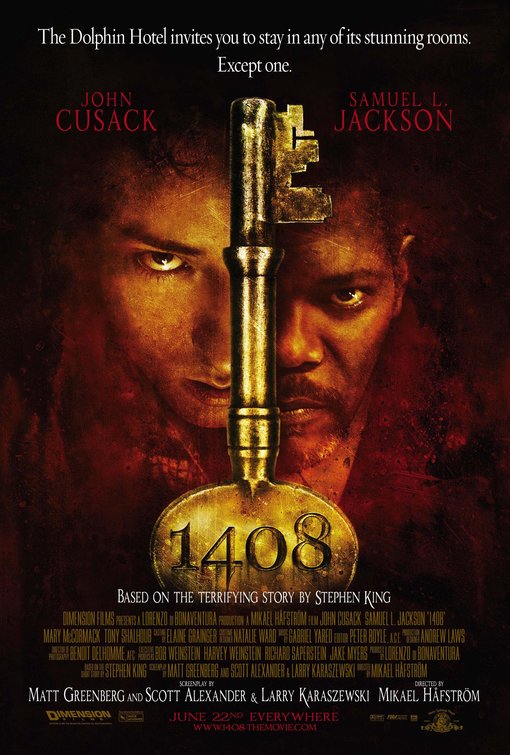 the movie poster: 1408 (2007)
