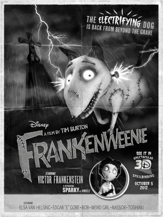 1000 piece jigsaw puzzle for the movie poster: Frankenweenie (2012) ver3