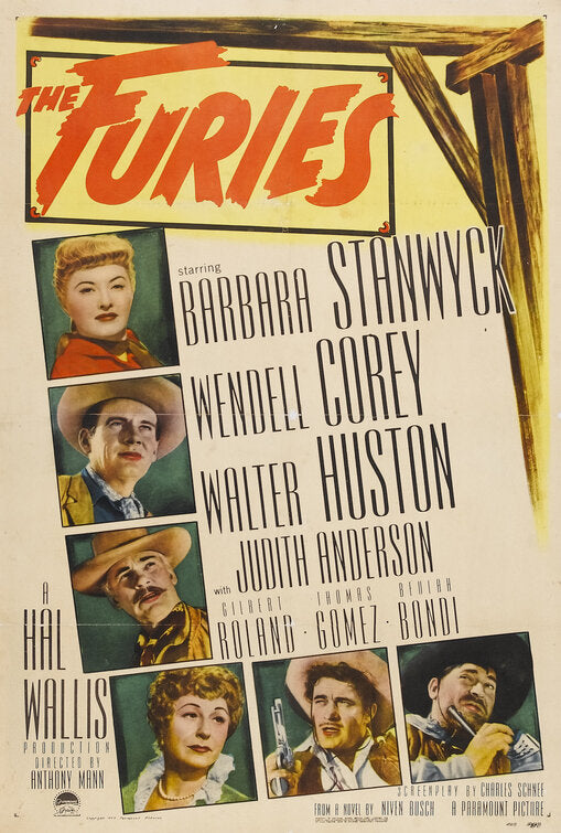 1000 piece jigsaw puzzle for the movie poster: The Furies (1950)