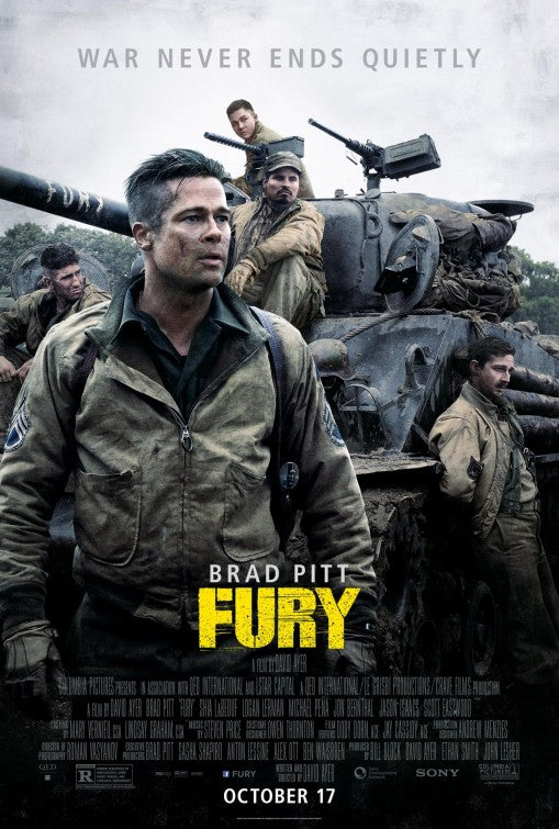 1000 piece jigsaw puzzle for the movie poster: Fury (2014) ver6