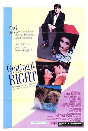 the movie poster: Getting it Right (1989)