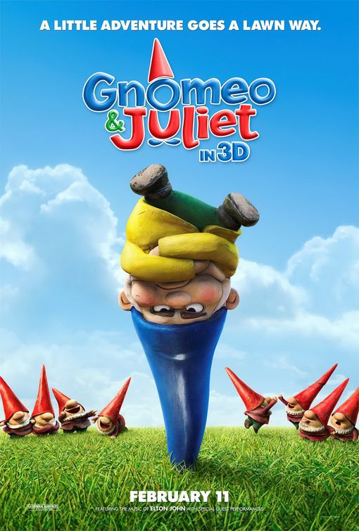 1000 piece jigsaw puzzle for the movie poster: Gnomeo and Juliet (2011)