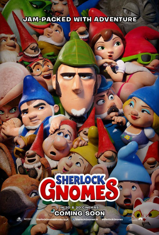 1000 piece jigsaw puzzle for the movie poster: Sherlock Gnomes (2018) ver8