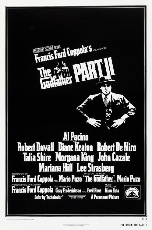 the movie poster: The Godfather part II (1974)