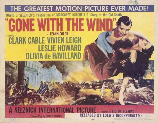 the movie poster: Gone With the Wind (1939) ver4