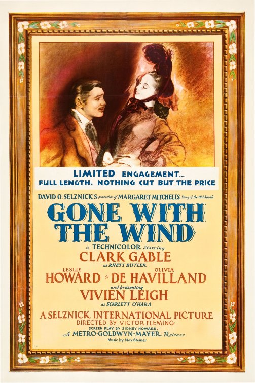 1000 piece jigsaw puzzle for the movie poster: Gone With the Wind (1939) ver9