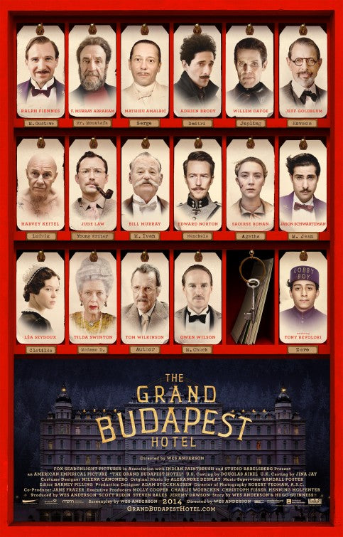 1000 piece jigsaw puzzle for the movie poster: The Grand Budapest Hotel (2014) ver2