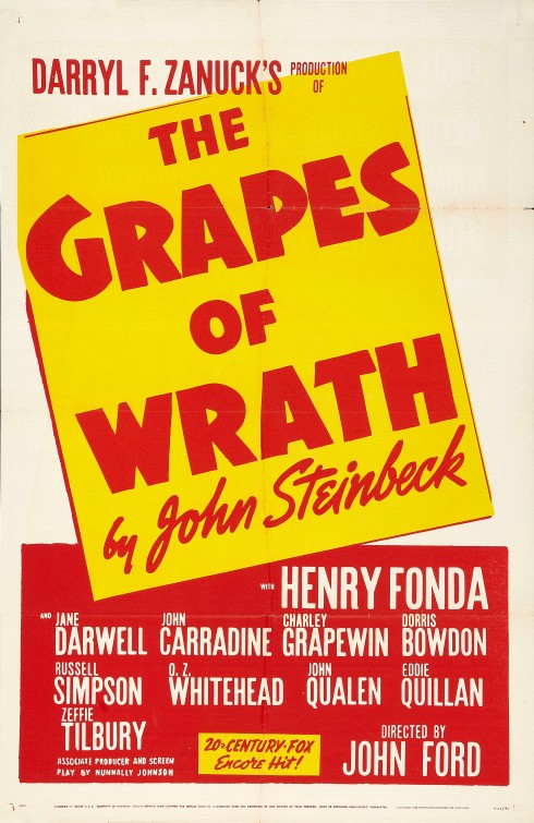 1000 piece jigsaw puzzle for the movie poster: The Grapes of Wrath (1940)