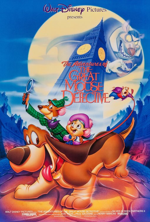 the movie poster: The Great Mouse Detective (1986) ver2