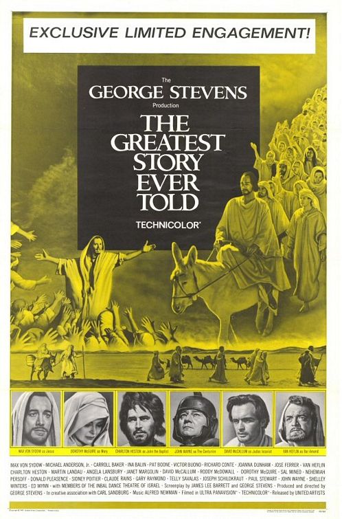 the movie poster: The Greatest Story Ever Told (1965)
