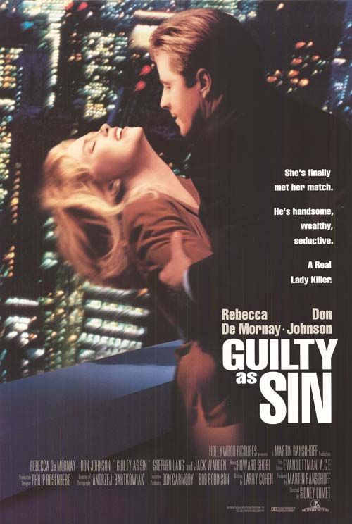 the movie poster: Guilty as Sin (1993)