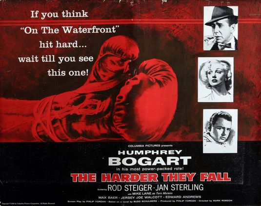the movie poster: The Harder They Fall (1956) ver3