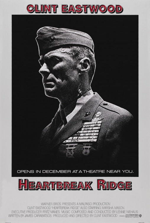 the movie poster: Heartbreak Ridge (1986) ver1