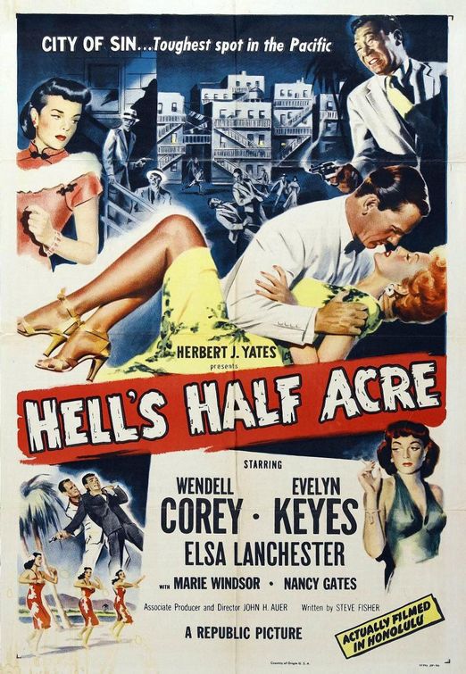 the movie poster: Hell's Half Acre (1954)