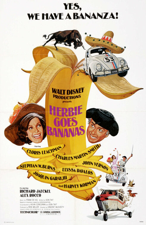 1000 piece jigsaw puzzle for the movie poster: Herbie Goes Bananas (1980)