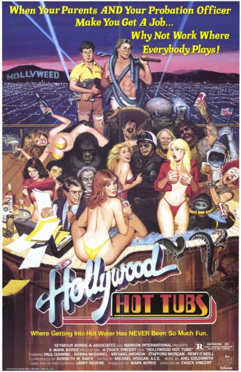 1000 piece jigsaw puzzle for the movie poster: Hollywood Hot Tubs (1984)