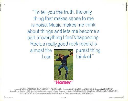 the movie poster: Homer (1970) ver2