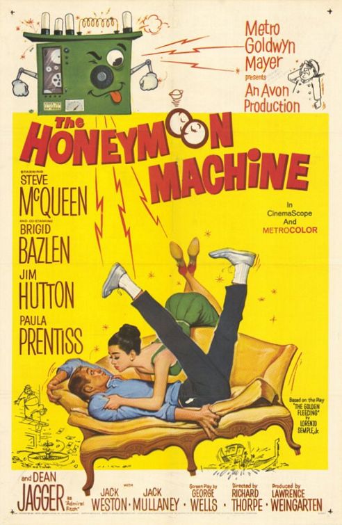 the movie poster: The Honeymoon Machine (1961)