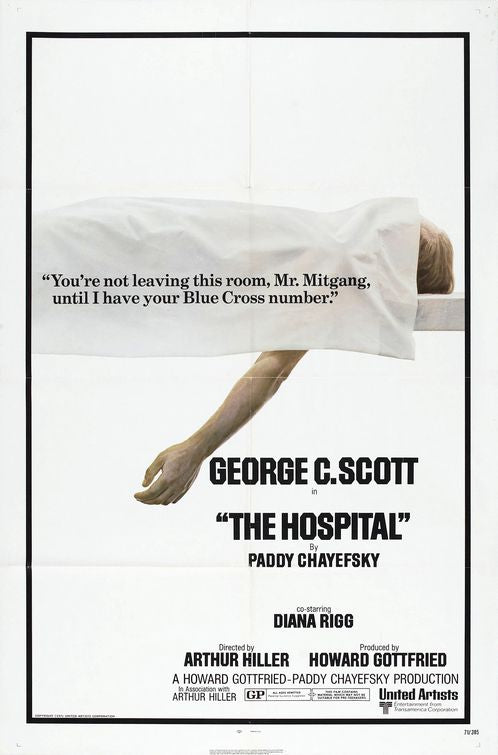 the movie poster: The Hospital (1971)