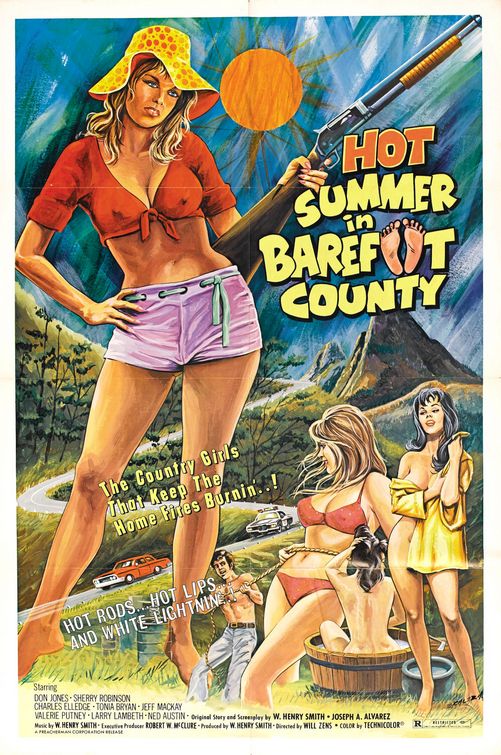 the movie poster: Hot Summer in Barefoot County (1974)