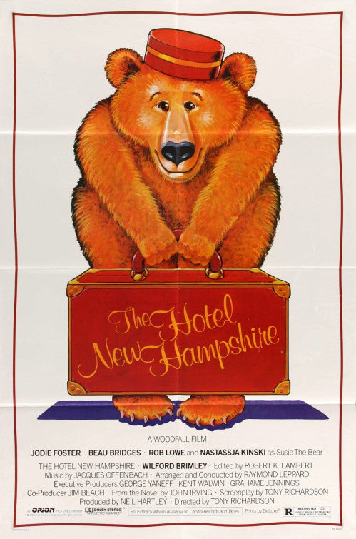 the movie poster: The Hotel New Hampshire (1984) ver1